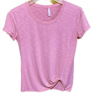 Women’s Ideology Medium Pink Knot Front Women's Top